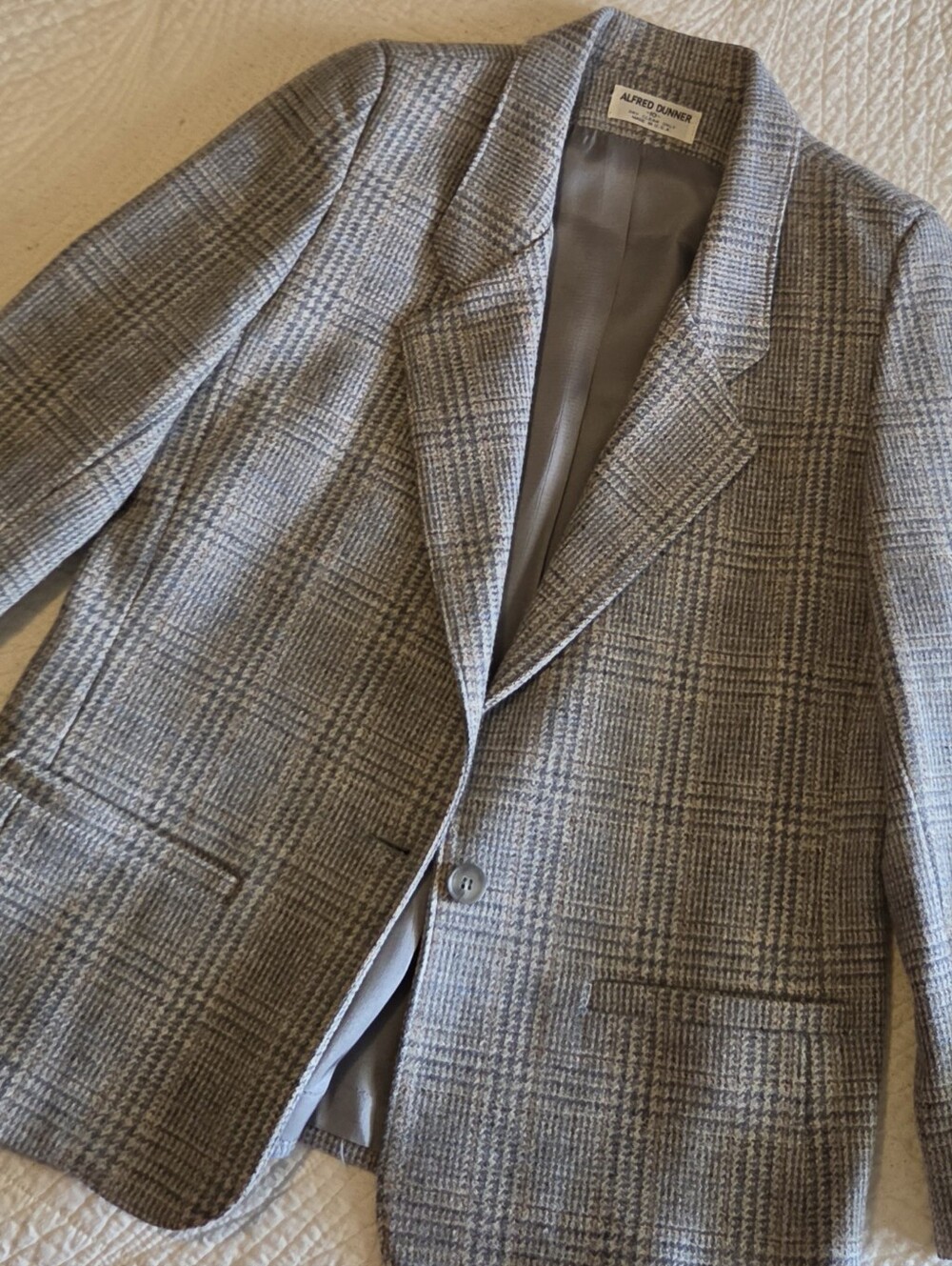 Vintage Alfred Dunner 100% Wool Plaid Blazer Jacket, Size 10
